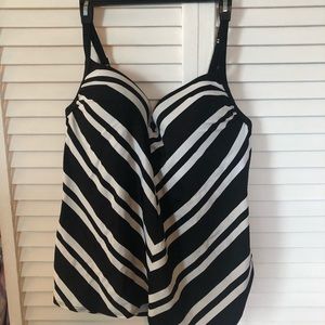 Lane Bryant tankini black/white 38DD